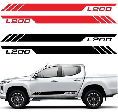 2 Pcs Graphics Sticker For Mitsubishi L200 2011-2019 Off Road Pickup Vinyl Decal • $37.59