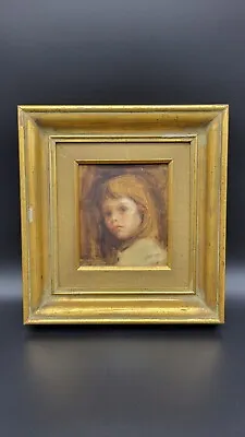 $395.98 • Buy Vintage Small Oil On Canvas Board Painting By Stuart Kaufman, Girl #3