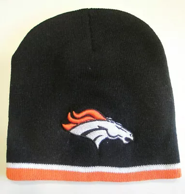 Broncos Denver Knit Cap Cuffless NFL VTG 1990's Deadstock Hat     Orwhstr • $14.41