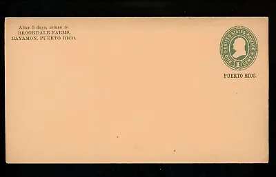 US Puerto Rico Postal Stationery U15 Unused Envelope Entire 1 Cent Franklin 1899 • $69.99