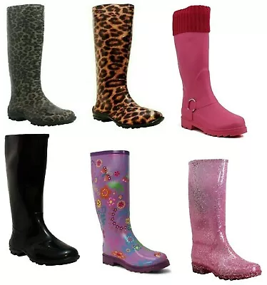 £18.99 • Buy Womens Ladies Festival Wellies Waterproof Rain Multi Colour Wellington Boots 3-8