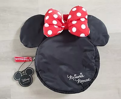 Minnie Mouse Backpack - Disney -  Disney Rucksack Bag With Ears - Red Bow • £11.99