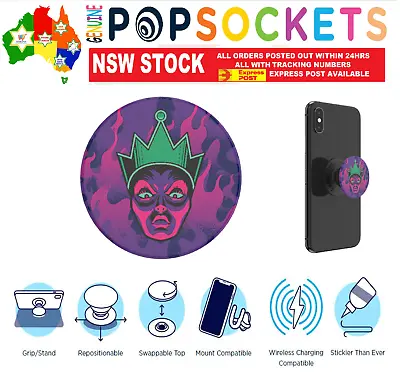 $24.50 • Buy PopSockets Grip Pop Socket Disney Snow White Evil Queen Stand Phone Holder