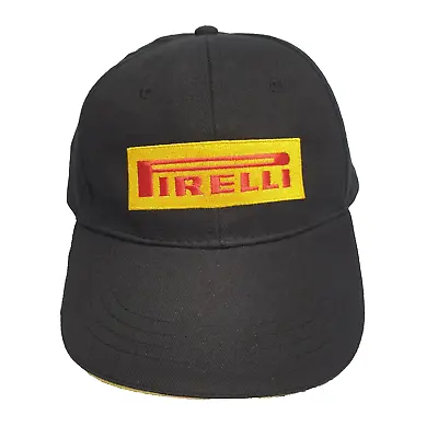 Pirelli Black Embroidered Strap Back Baseball Style Cap Hat Adjustable • $10