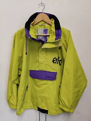 Elho 80s Vintage Ski Snowboarding Anorak Jacket Fluro Green Size XL • $35