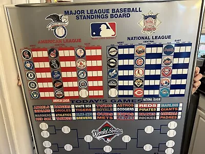 Vintage 70's MLB AL NL Standings Board Rubber Magnets. Rare!!!! • $300