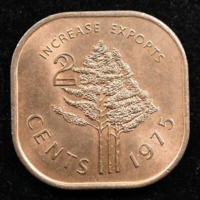 $4.04 • Buy Swaziland 2 Cents 1975, Coin, Km# 8, Sobhuza Ii, Tee, Inv#A170