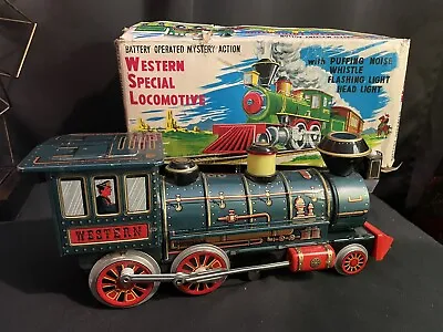 RARE Vintage Battery Op Mystery Action Western Special Locomotive Train W/ BOX • $69.99