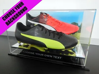✺New✺ Double Football Boot Mirror DISPLAY CASE Rugby Union Wallabies Memorabilia • $174.99