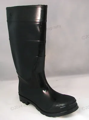 Brand New Mens Rain Boots Black Rubber Waterproof Slip-Resistant Snow Work Shoes • $20.80