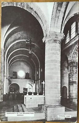 Mirfield Community Of The Resurrection Looking West Internal View 1950 Rppc • £3