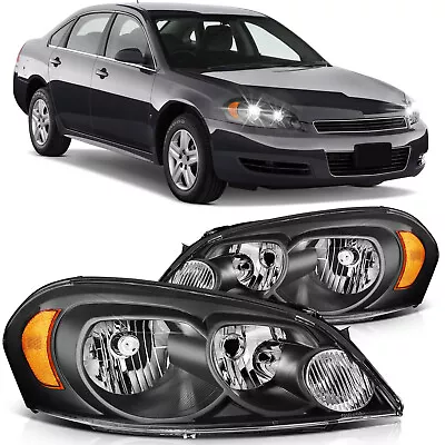 Black Housing For 2006-2013 Chevy Impala/06-07 Monte Carlo Headlights Left+Right • $61.88