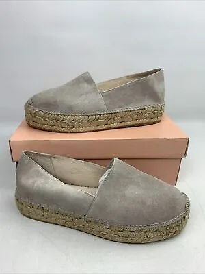 Gaimo  Espadrilles Shoes Donny Pesca Baby Silk Suede Stone UK8 EUR41 Casual M18 • £24.99
