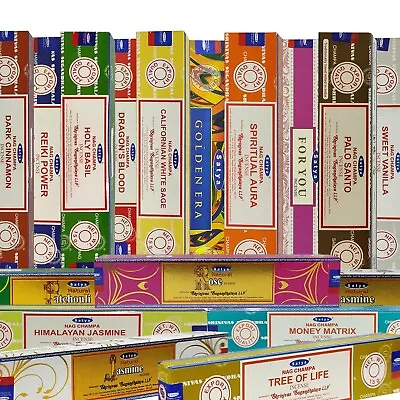 Satya Nag Champa Incense Sticks Assorted-Mixed 12 X 15 Gram (180 Grams Total) • $14.49