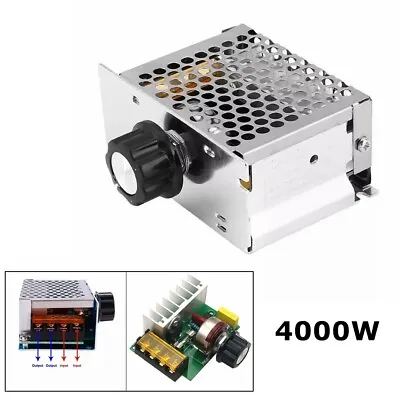 220V AC 4000W SCR Motor Speed Control Controller Variable Voltage Regulator • £7.65