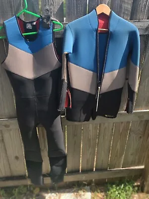 Fathom Seaflex Mens Wetsuit Set Farmer John Jacket Size M/L • $34