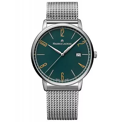 Maurice Lacroix EL1118-SS006-620-1 Men's Eliros Green Dial Quartz Watch • $289