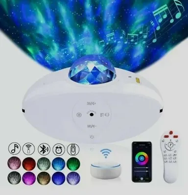 £15.95 • Buy Led Musical Night Light Projector Stars Ocean Alexa Bluetooth, Speakers & Remote