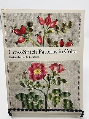 1974 Gerda Bengtsson Cross Stitch Patterns In Color Vintage Flowers Designs • $12.90