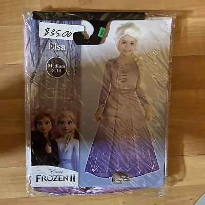 New Disney Frozen II Elsa Dress Size Child  Medium (8-10) Halloween • $19.99