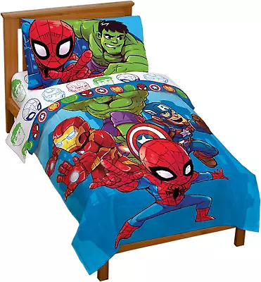 Marvel Super Hero Adventures Avengers Heroes Amigos 4 Piece Toddler Bed Set Soft • $86.99