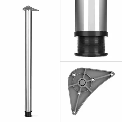 1100mm Black Chrome Adjustable Kitchen Worktop Breakfast Bar Table Legs Support • £14.49