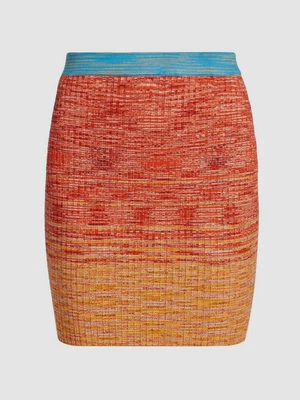 $78.48 • Buy $195 STAUD Women's Orange Ombre Ribbed Piera Space Dyed Mini Skirt Size M