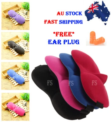 $7.95 • Buy Travel Sleep Eye Mask 3d Sleeping Sleep Cover Nap Rest Blindfold *aus Stock*