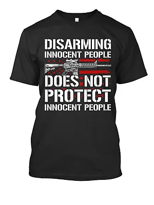 Disarming Innocent Peolple New Men's Shirt 2nd Amendment Molon Labe NRA Gun Tees • $17.95