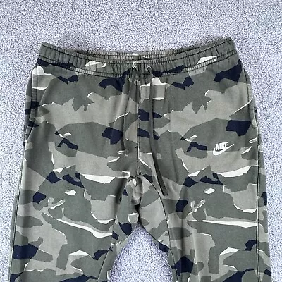 Nike Jogger Sweatpants Green Camo Mens XL Athleisure Streetwear Workout Casual • $28.39