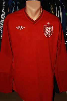 Vintage England Umbro Longsleeve Shirt Kit Jersey Trikot Top 2012/2013 Away • £18