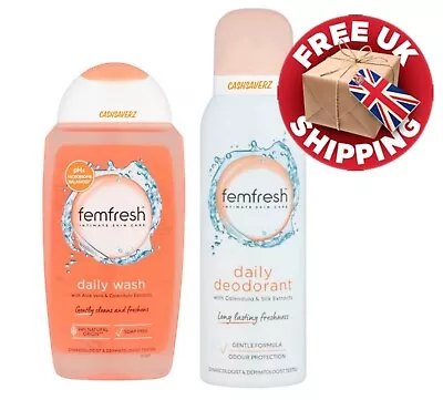 £9.85 • Buy Femfresh 1 X 250ml Daily Intimate Wash & 1 X 125ml Femfresh Daily Deodorant