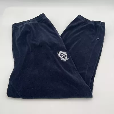 VTG Y2K Men's Snoop Dogg Clothing Co Velour Navy Blue Baggy Wide Sweatpants 2XL • $49.99