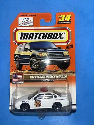 MatchBox Cleveland Police Impala Chevy- Series 7 - #33 Of 100 New On Card (B) • $3.35