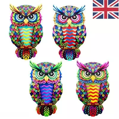 Home Fence Ornament Metal Owl Garden Decoration Wall Art Hanging Sculpture • £7.99