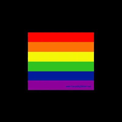 Rainbow Stripes Rectangle BUMPER STICKER Or MAGNET Gay Lesbian LGBTQ Flag 3x3.5  • $4.49