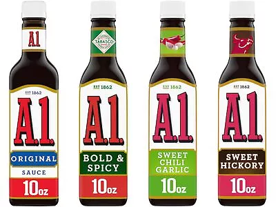 A. 1. Steak Sauce 10 Ounce Bottle Variety Pack 4 Flavors - Original Sweet Ch... • $42.43