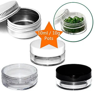 £3.17 • Buy Durable Sample Mini Small Bottle Container Plastic Tin Pot Jar Cosmetic 10ml/10g