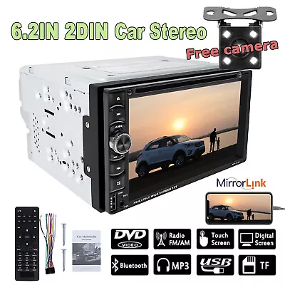 2Din 6.2 Car Stereo Touch Screen CD DVD Player Bluetooth FM/AM Radio  • $106.62