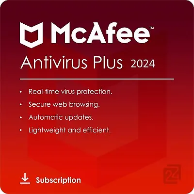 McAfee Antivirus Plus 2024 - 1 Year 1 PC • $30.99