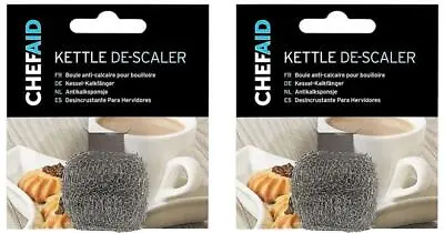 2 X Chef Aid Kettle Limescale Descaler Steel Wire Fur Collector Remover Cleaner • £3.59