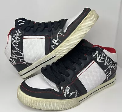 Southpole NYC High Sneakers High Tops White Red & Black Mens Size 8 • $7.80