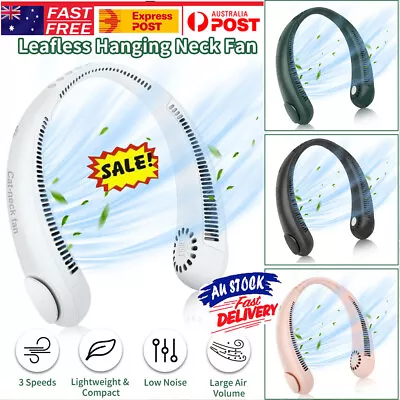 $9.99 • Buy Portable Hanging Neck Fan Mini Cooling Air Cooler USB Electric Air Conditioner