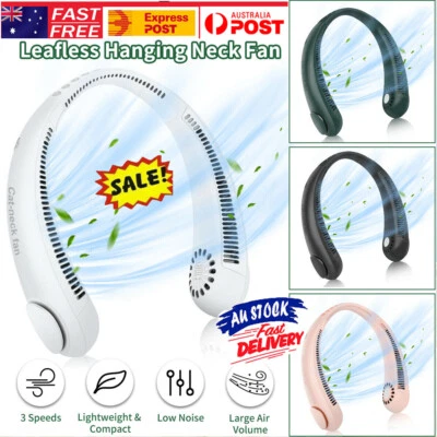 $9.99 • Buy Portable Hanging Neck Fan Mini Cooling Air Cooler USB Electric Air Conditioner