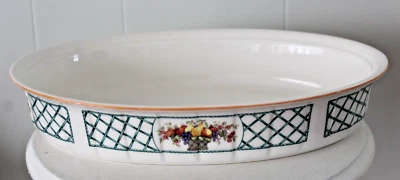 Villeroy & Boch  Basket  Pattern Porcelain 12 1/4  Oval  Baking Pan • $49.99