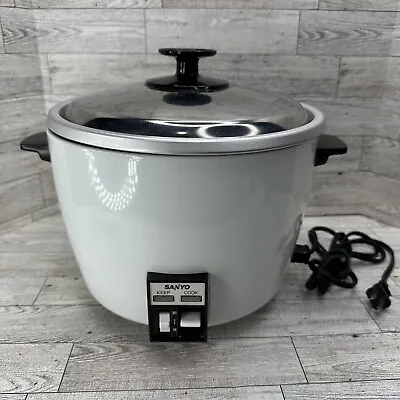 Vintage SANYO EC-23 Electric 10 Cup Rice Cooker Steamer W/ On/Off Switch • $49.99