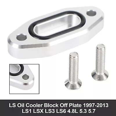 LS Oil Cooler Block Off Plate For LS1 LSX LS3 LS6 4.8L 5.3 5.7 1997-2023 USA • $12.65