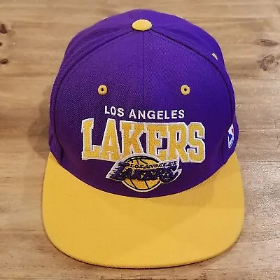 Los Angeles Lakers Hat Cap Snapback Mitchell & Ness Purple Wool One Size HWC NBA • $11.97