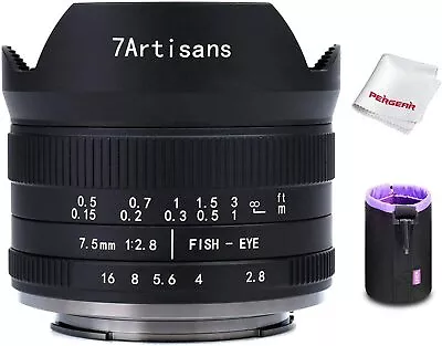 $185.99 • Buy 7artisans 7.5mm F2.8 II Manual Fisheye Lens For Sony E Mount NEX-5T A6300 A6500
