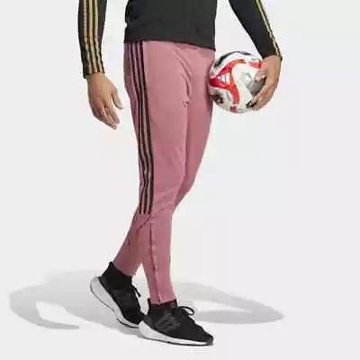 NWT Adidas HY7583 Men's Tiro Track/Soccer Pink Strata/Black Training Pants $50 • $29.95